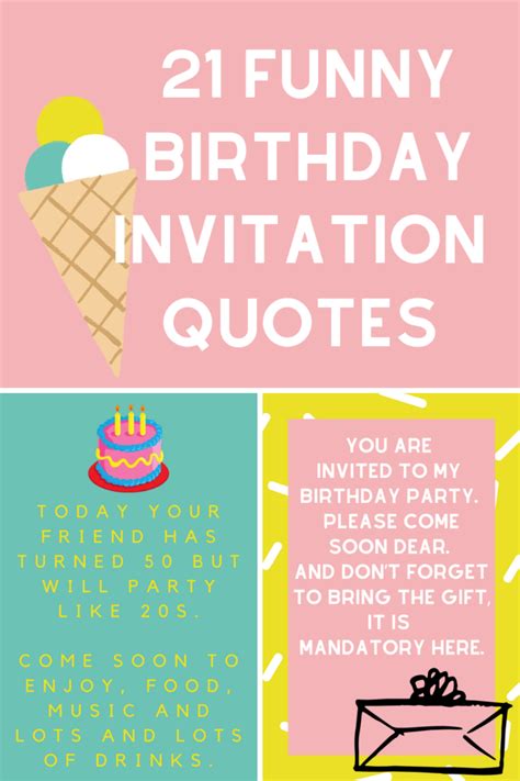 21 Funny Birthday Invitation Quotes - darling quote | Funny birthday invitations, 21st birthday ...