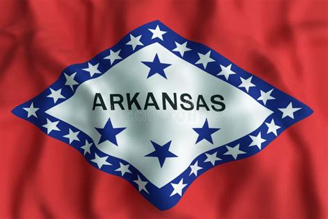 Arkansas State flag stock illustration. Illustration of banner - 95567122