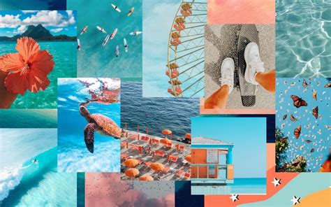 Ocean Aesthetic Collage Wallpaper