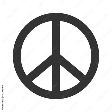 Peace sign. Hippie symbol of peace Stock Vector | Adobe Stock