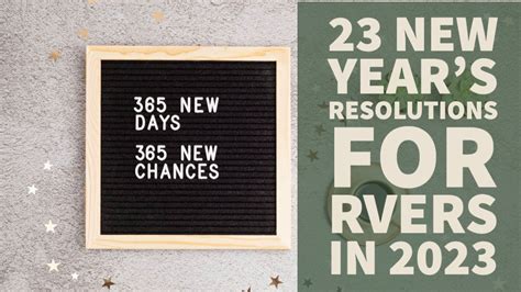 24 New Year's Resolutions for RVers in 2024 - Camper Smarts