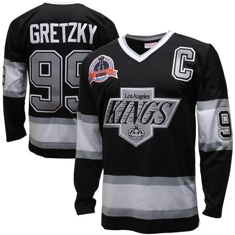 Mitchell & Ness Wayne Gretzky Los Angeles Kings Black Throwback ...