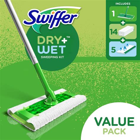 Swiffer Sweeper Starter Kit (1 Mop Kit, 19 Pad Refills) - Walmart.com ...