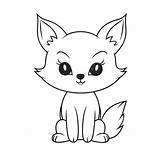 Cartoon Fox Coloring Page Free Printable Pages sketch template
