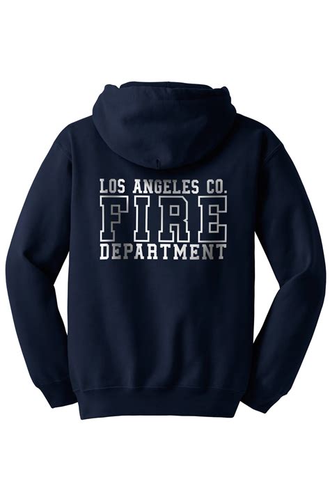 Los Angeles County Fire Department Duty Hooded Zippered Sweatshirt 1/C ...