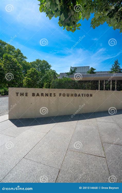 Barnes Foundation Art Museum Exterior Sign. Editorial Stock Photo ...