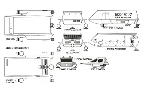 Constitution Class Starship – U.S.S. Enterprise NCC-1701 Blueprint ...