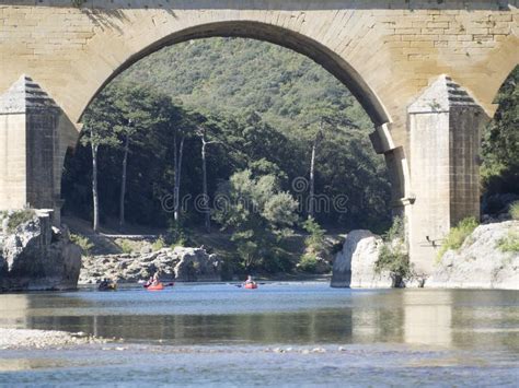 Pont Du Gard and Gardon River, France Editorial Stock Photo - Image of gard, history: 77296463