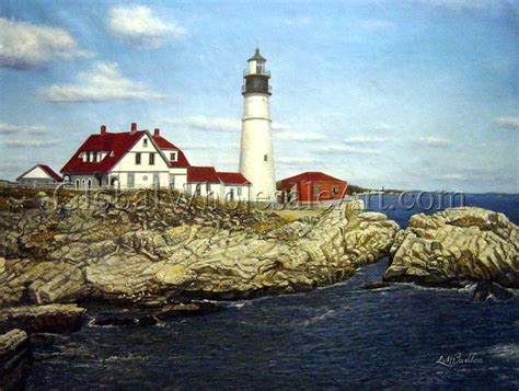 Maine Lighthouse - Oil Paintings on Canvas