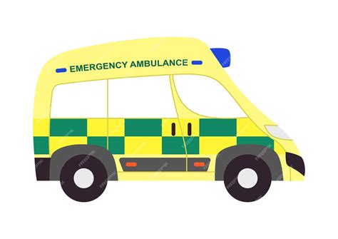 Premium Vector | Emergency Ambulance british car in cartoon style Isolated vector medical ...