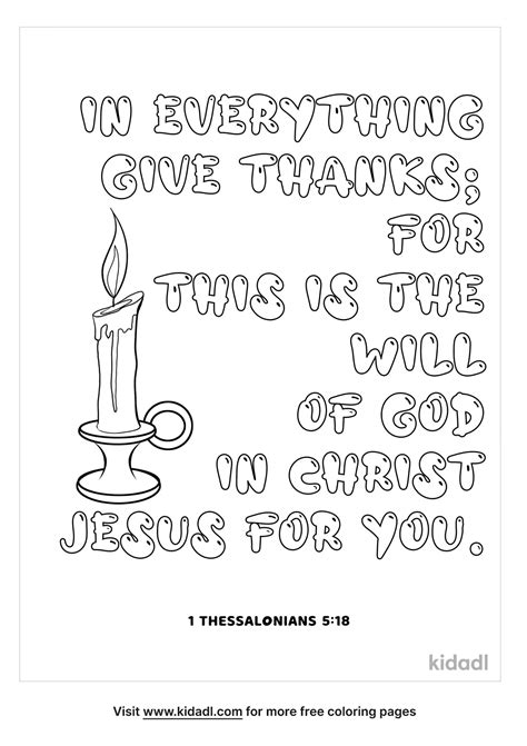 1 Thessalonians 5 18 Coloring Pages