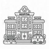 Desenho Para colorir hospital  Kleurplaten Kind sketch template