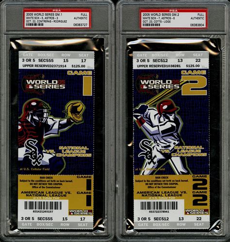 Lot Detail - 2005 Chicago White Sox World Series Ticket Set of 4