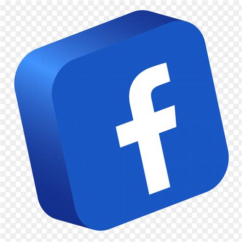 Facebook logo 3d button PNG - Similar PNG