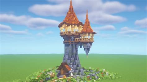 Minecraft | How to Build a Fantasy Medieval Tower (Tutorial ...