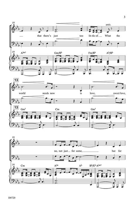 What The World Needs Now Sheet Music by Jay Rouse (SKU: 35025551) - Stanton's Sheet Music