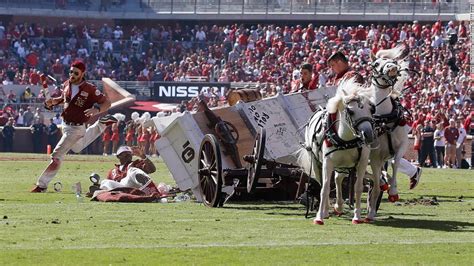 University of Oklahoma's iconic Sooner Schooner crashed during a touchdown celebration - CNN