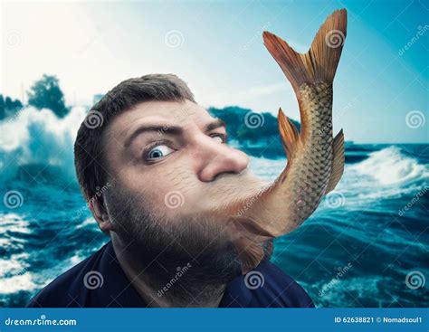 Man eating fish stock image. Image of service, person - 62638821