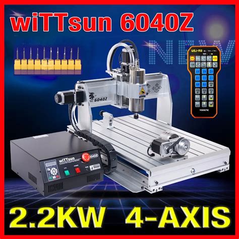 USB ! CNC 6040 4 axis 2.2KW CNC router wood carving machine woodworking milling engraving ...