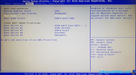 Change the BIOS boot priority - Page 5 - BIOS - Tutorials - InformatiWeb