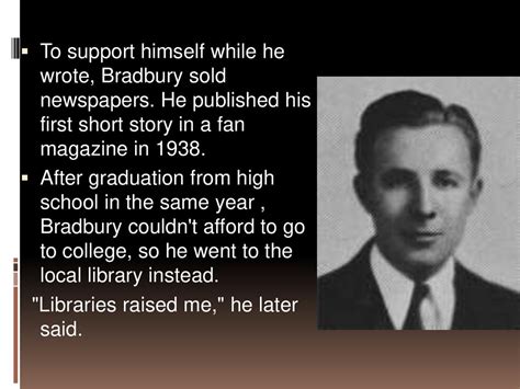 Ray Bradbury short biography of writer - online presentation