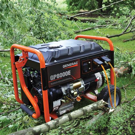 Generac GP8000E Portable Generator — 10,000 Surge Watts 8000 Rated ...