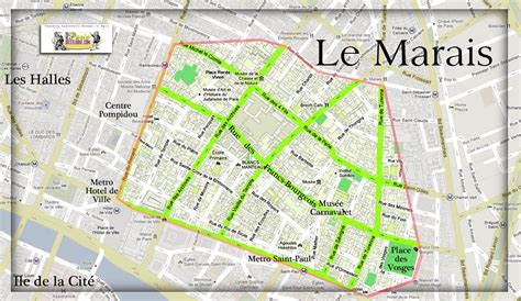 Paris Map Marais