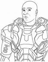 War Machine Coloring Pages  Free Printable For Kids sketch template