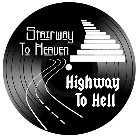 Amazon.com: Stairway to Heaven Highway to Hell design on a Upcycled Vintage Vinyl Record Album ...