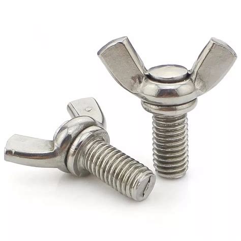 10pcs M8 Stainless Steel Wing Screw Butterfly Bolt Hand Twist Screw Fastener M8*10/12/16/20/25 ...