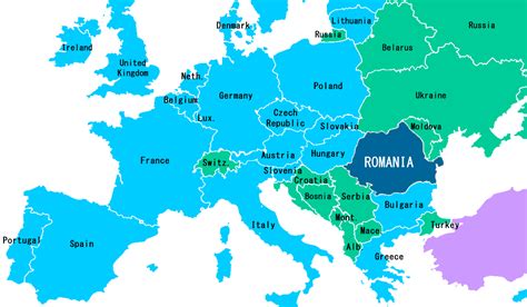 Romania Map Of Europe - TravelsFinders.Com