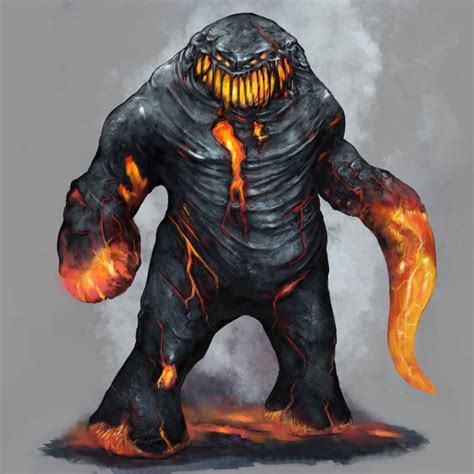 Magma Golem by Seraph777 on DeviantArt