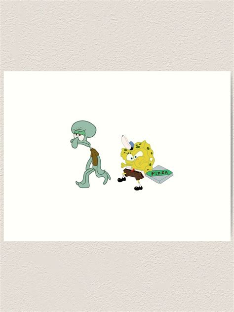 "Krusty Krab pizza meme" Art Print for Sale by nikkihistory | Redbubble