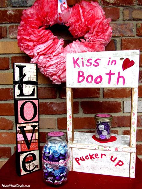 DIY Kissing Booth | Home Maid Simple | Valentine day crafts, Kissing booth, Valentine crafts