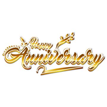 Happy Anniversary Typography With Golden Balloons Vector, Happy ...