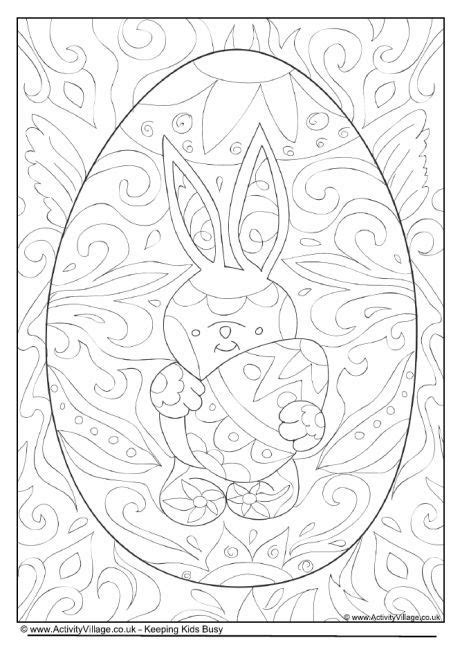 Easter Doodle Colouring Page | Easter coloring pictures, Easter coloring pages, Easter colouring