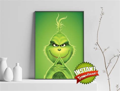 Grinch Printable Poster Download, Animation Film, Wall Decor, Print Art ...