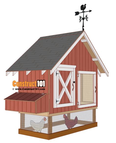 Free Chicken Coop Plans with PDF Download - Material List - Construct101