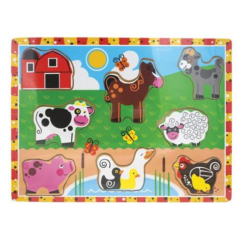 Wooden Puzzle Board – Farm Animals – VIP Educational Supplies Pte Ltd