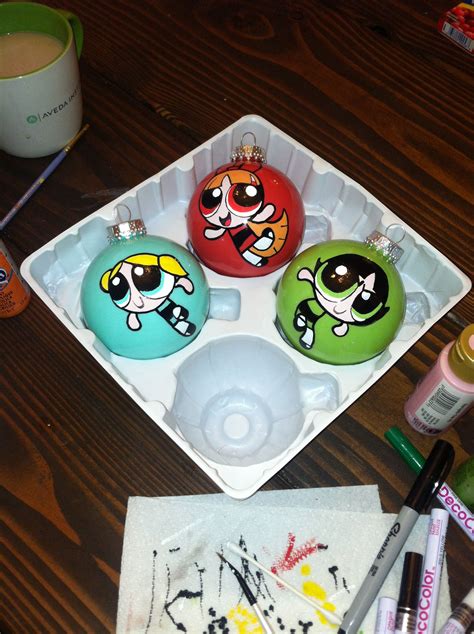 Hand painted Powerpuff Girls ornaments | Powerpuff girls, Holiday fun, Powerpuff