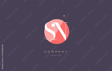 sn s n retro vintage rhombus simple black white alphabet letter logo Stock Vector | Adobe Stock