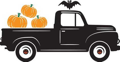 Pumpkin Truck 3 9794482 Vector Art at Vecteezy