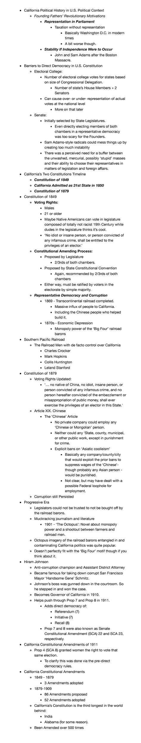 Lecture 02- California Constitution General Overview - California Political History in U ...