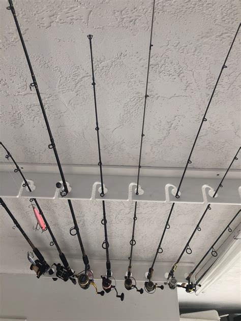 Ceiling Mounted Fishing Rod Holders / Ceiling Mount Pole Reel Holder Fishing Rod Rack : Get the ...