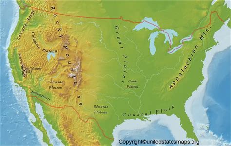 US Map Rocky Mountains | United States Rocky Mountains Map