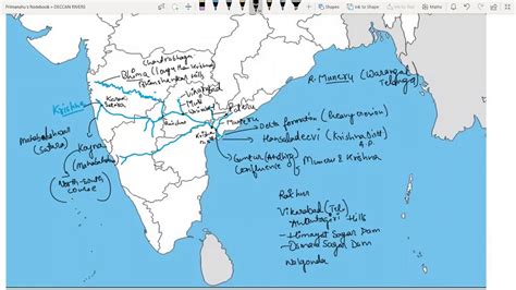 Krishna, Kaveri, Damodar, Brahmani, Baitarni, Subarnarekha- drainage system-Through Map. - YouTube