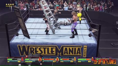 The Hardy Boyz vs. The Dudley Boys vs. Edge and Christian TLC WrestleMania 17 #wwe2k22 #wwf #tlc ...