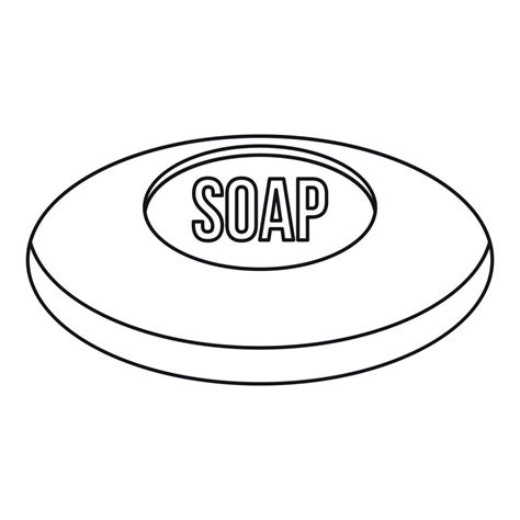 Piece of soap icon, outline style 15040046 Vector Art at Vecteezy