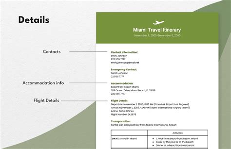 Itinerary Format Template in Word, PDF, Google Docs, Pages - Download | Template.net