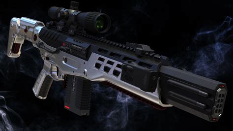 ArtStation - Futuristic Rifle